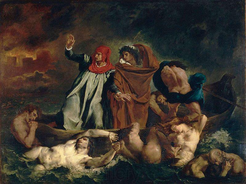 Eugene Delacroix Dante and Vergil in hell